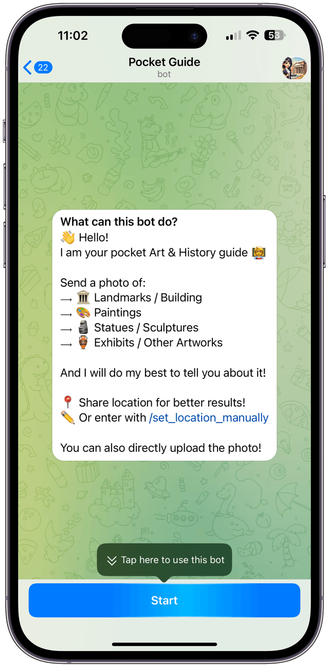 Telegram Bot Screenshot